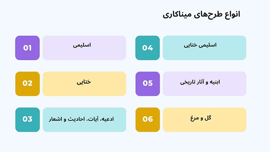 انواع مینا کاری