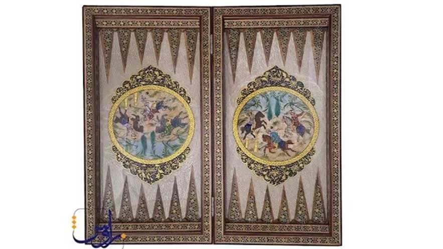 تخته نرد و شطرنج خاتم کاری