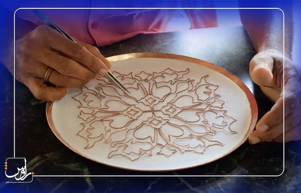 آموزش گام به گام میناکاری روی مس