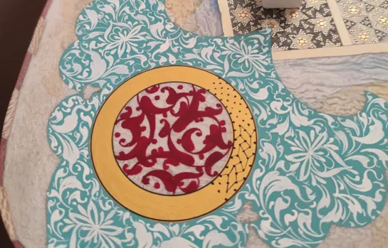 انواع نقش و نگار روی صفحه شطرنج و تخته نرد خاتم کاری