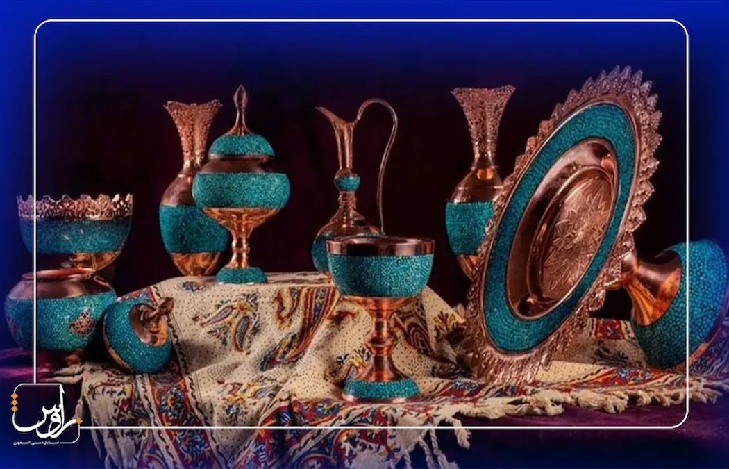 تفاوت فیروزه کوبی روی مس، نقره و برنج