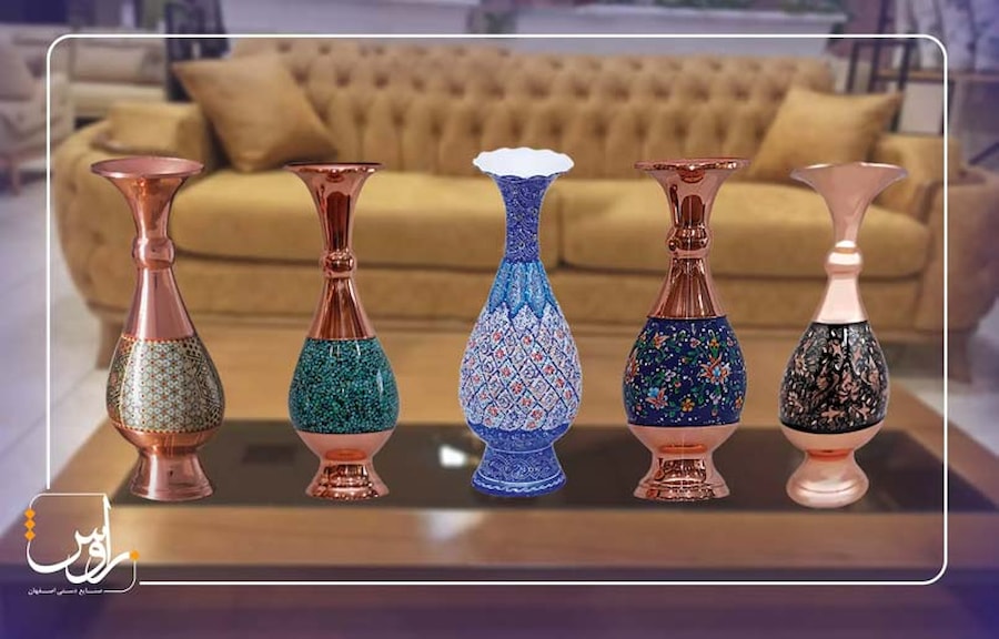 انواع گلدان های صنایع دستی برای تزیین میز