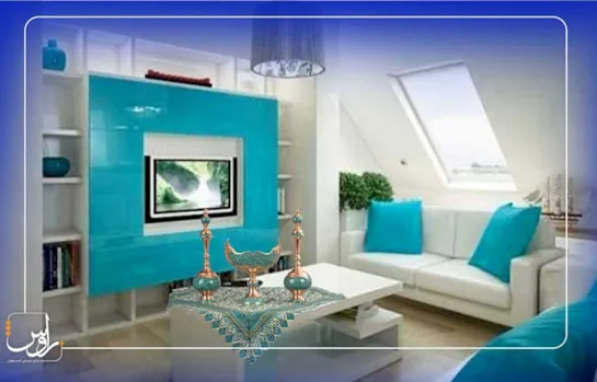 کاربرد رنگ فیروزه ای در طراحی داخلی