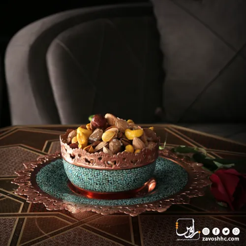 کاسه بشقاب شبکه بری فیروزه کوبی سایز 20