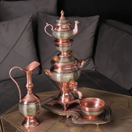 سرویس سماور 1.5 لیتری خاتم کاری