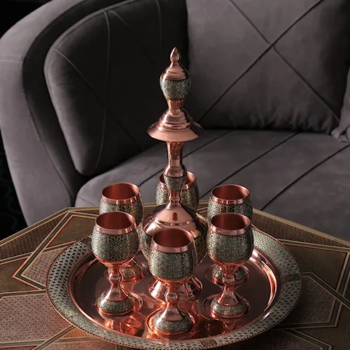 جام خاتم کاری متوسط