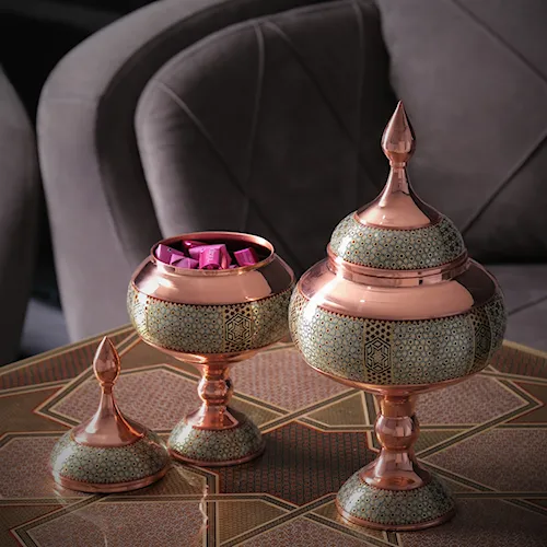 شکلات خوری کوچولو خاتم کاری