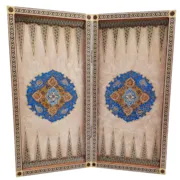 تخته نرد لبگرد خاتم نقاشی تذهیب طرح فرش سایز 50