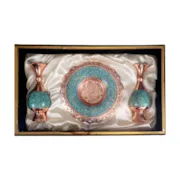  هدیه سازمانی گلدان و بشقاب فیروزه کوبی