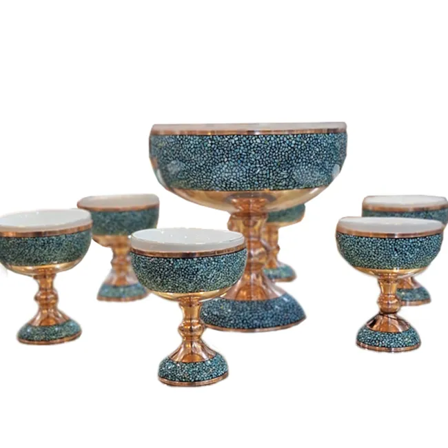 سرویس بستنی - انار خوری شش نفره فیروزه کوبی زاوش