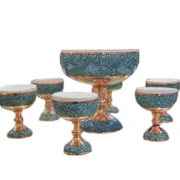 سرویس بستنی - انار خوری شش نفره فیروزه کوبی زاوش