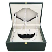 جعبه چرم هدیه سازمانی ویژه مدیران ست سینی و کشکول خاتم کاری زاوش