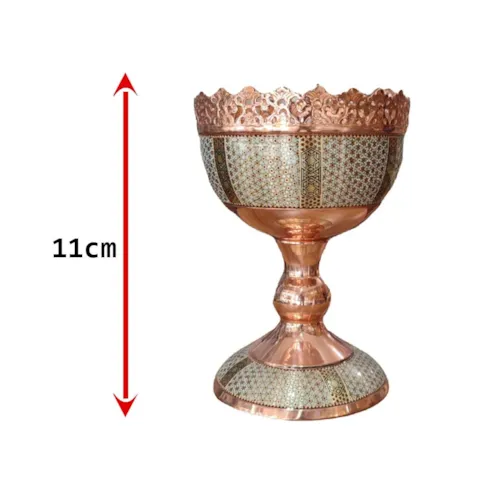 پک هدیه آجیل خوری 11 خاتم کاری و جعبه کاشی 11 با جعبه دکوپاژ 