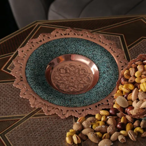 بشقاب میانه شبکه بری فیروزه کوب