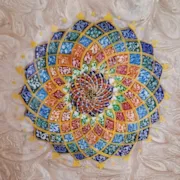 طرح نقاشی  تخته نرد و صفحه شطرنج خاتم لبگرد با نقاشی تذهیب سایز 50 صنایع دستی زاوش