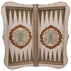 تخته نرد دالبر خاتم با نقاشی تذهیب سایز 60