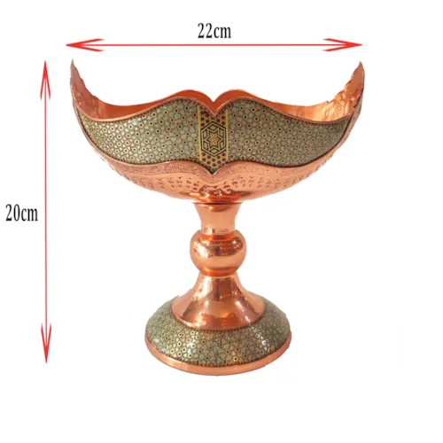 پک هدیه کشکول قلم خورده 20 خاتم کاری با جعبه چوب و ترمه