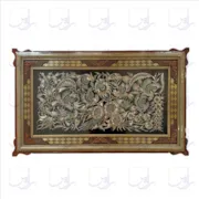 تابلو قلم زنی با قاب خاتم