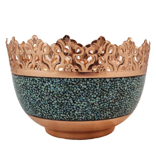 کاسه بشقاب شبکه بری فیروزه کوبی سایز 20