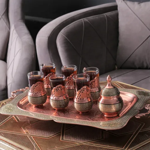 گالش یا جا استکانی _ انگاره _ خاتم کاری