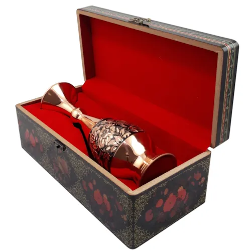 پک هدیه گلدان صراحی 20 الماس تراش با جعبه دکوپاژ