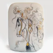 جعبه پاسور و جواهر خاتم کاری با نقاشی طرح چوگان زرین