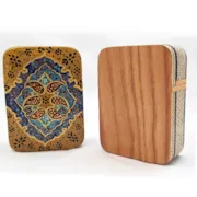 نمای جعبه جواهر / پاسور خاتم کاری طرح فرش زرین صنایع دستی زاوش