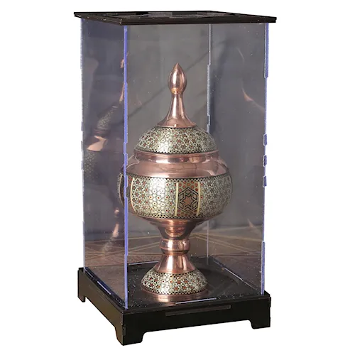 شکلات خوری خاتم کاری با جعبه پلکسی