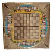 صفحه شطرنج خاتم کاری و نقاشی فرشچیان