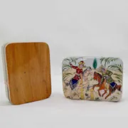 نمای جعبه جواهر / پاسور خاتم کاری طرح چوگان 