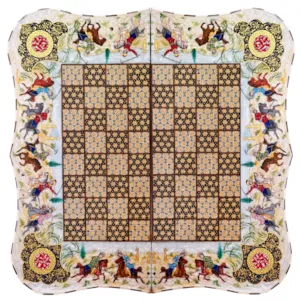 صفحه شطرنج دالبر خاتم با نقاشی چوگان