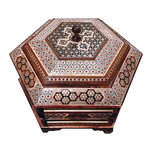 شکلات خوری خاتم کاری روی چوب