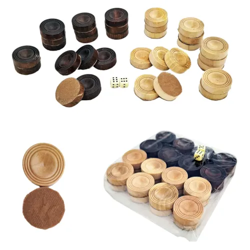 تخته نرد و صفحه شطرنج تمام خاتم لب گرد طرح فرش سایز 50