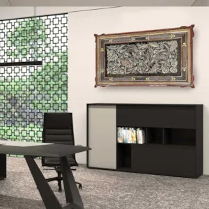 تابلو قلم زنی با قاب خاتم دو شاسی سایز 103*63 صنایع دستی زاوش