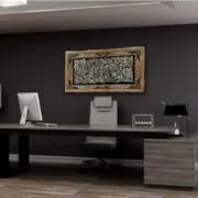 تابلو قلم زنی با قاب خاتم صلیبی شاسی دار سایز 63*103 زاوش