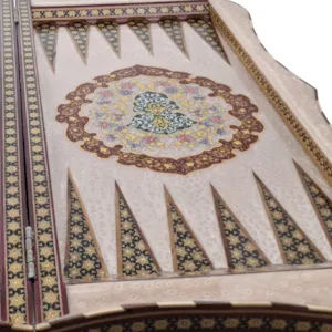 نمای صفحه تخته نرد دالبر خاتم با نقاشی تذهیب سایز 60