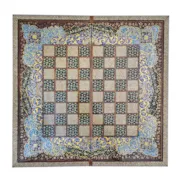 تخته نرد و صفحه شطرنج خاتم لبگرد با نقاشی تذهیب سایز 50