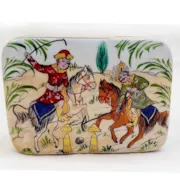 جعبه جواهر / پاسور خاتم کاری طرح چوگان 