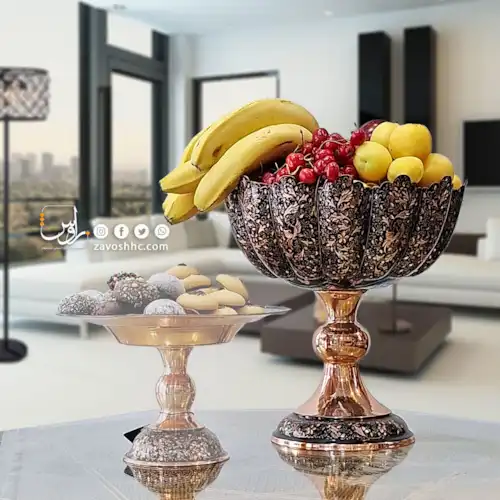  کاسه پایه دار خسروانی الماس تراش