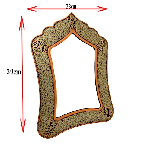آینه و شمعدان خاتمکاری مستطیل