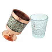 ساغر خاتم کاری روی مس