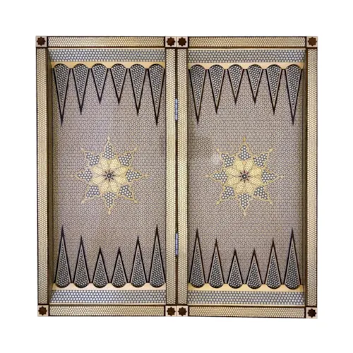 تخته نرد و صفحه شطرنج تمام خاتم روگرد برجسته اعلا سایز 50