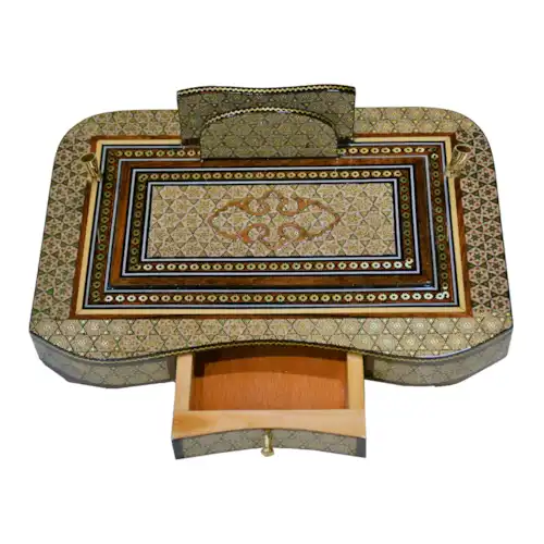 ست هدیه هشت پارچه رومیزی خاتم کاری مدیریتی