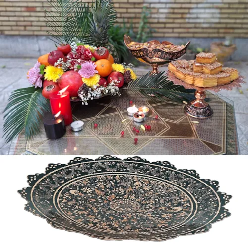 بشقاب موقر الماس تراش 