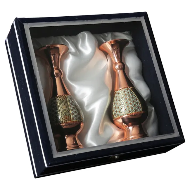 گلدان با جعبه مخمل هدیه