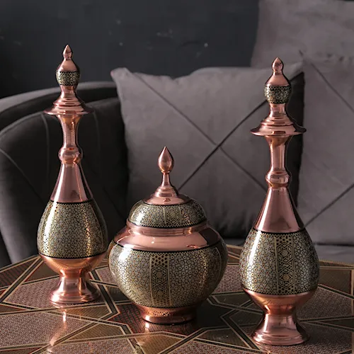 تنگ صراحی 25 خاتم کاری