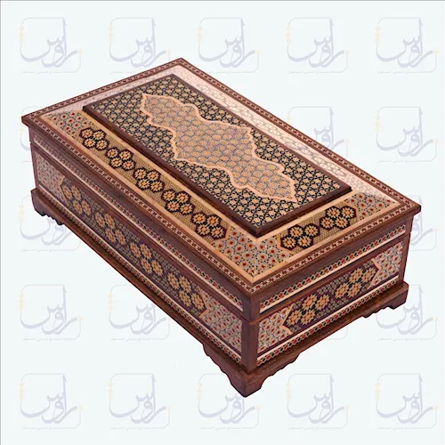 جعیه کارد و چنگال کلبه خاتم کاری