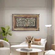 تابلو قلم زنی با قاب خاتم ترنج سایز 103*63