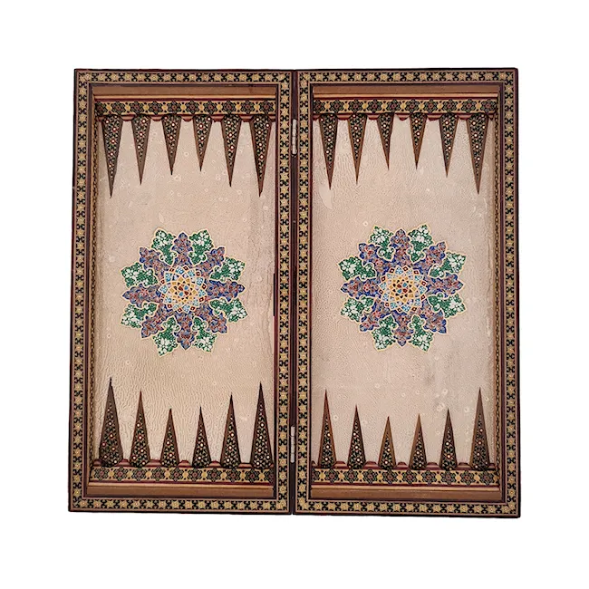 تخته نرد خاتم با نقاشی تذهیب