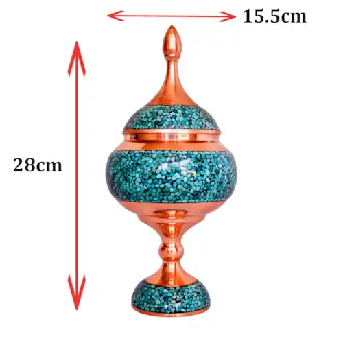 پک هدیه شکلات خوری 28 فیروزه کوبی با جعبه مخمل